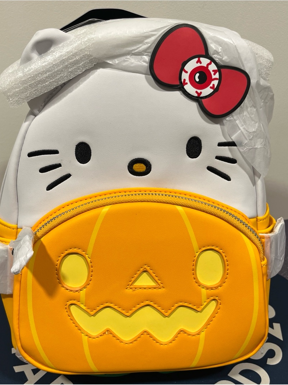 Hard Tag Loungefly Sanrio Hello Kitty Pumpkin Cosplay Mini Backpack Glow In Dark